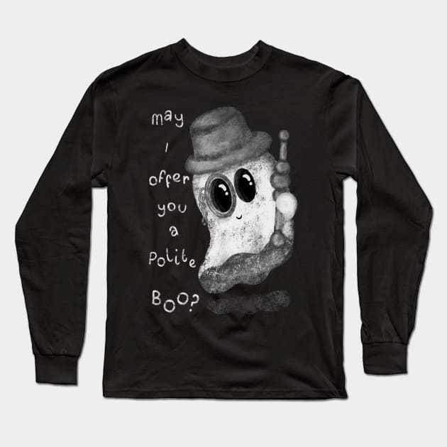 May I offer you a polite boo Long Sleeve T-Shirt by CarnelianLights